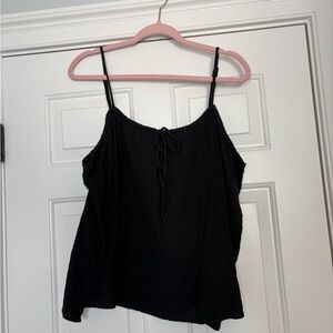 H&M Black Gauze Tank Tops